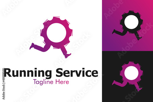 Illustration Vector Graphic of Running Service Logo. Perfect to use for Technology Company