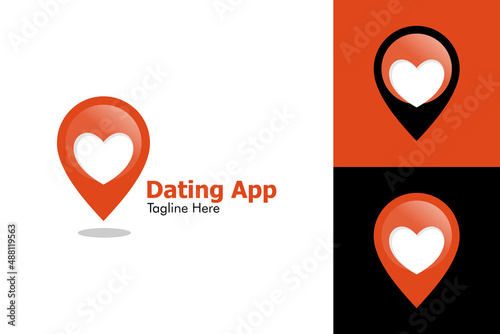 Illustration Vector Graphic of Dating App Logo. Perfect to use for Technology Company
