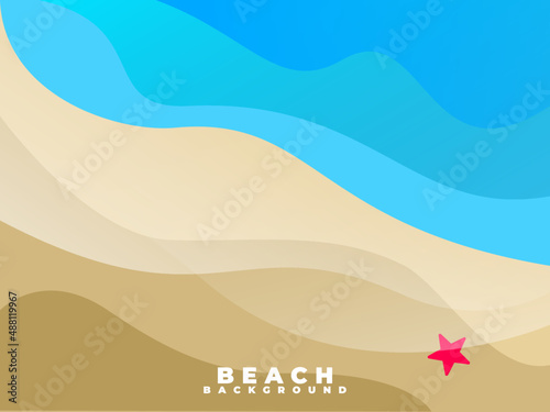 beach background. beach and sea. sea wallpaper. sand and water. Vector illustration of tropical beach.