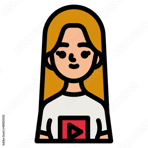 youtuber line icon