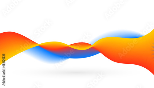 colorful fluid wave flowing background design
