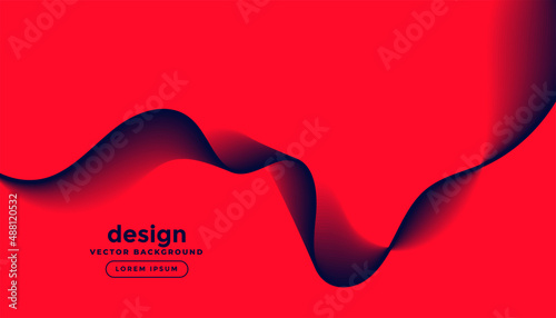 abstract red background with black duotone wave effect