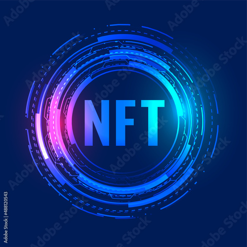 digital asset NFT non fungible token concept background