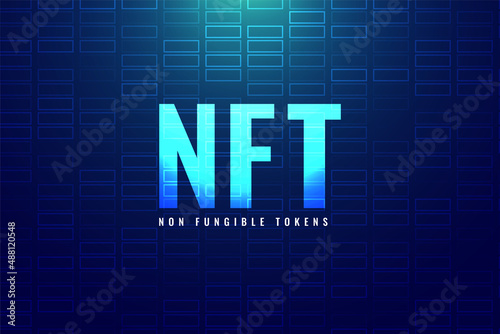 digital NFT non-fungible token concept background