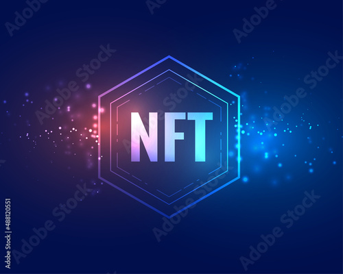 digital non-fungible token concept background