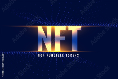 shiny NFT non-fungible token concept background