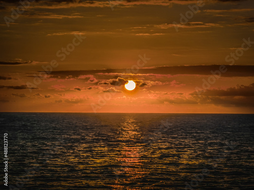 sunset in the sea