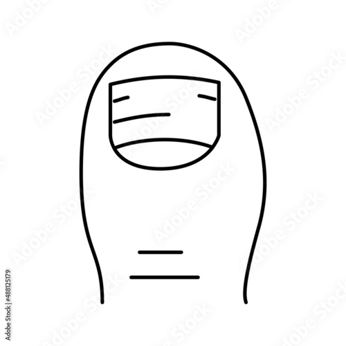 psoriasis nail disease line icon vector illustration