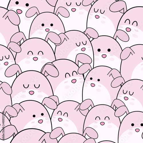 Pattern background cute animal pastel color for carpet background, fabric wallpaper and shirt vector illustration.
