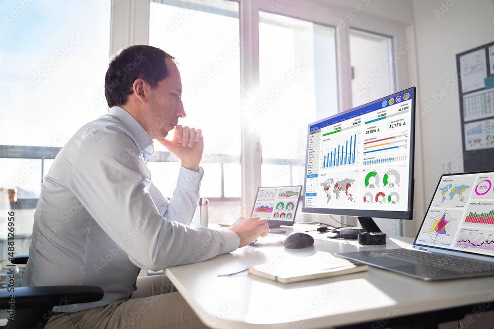 Business Data Analyst Man Business Data Analyst Man