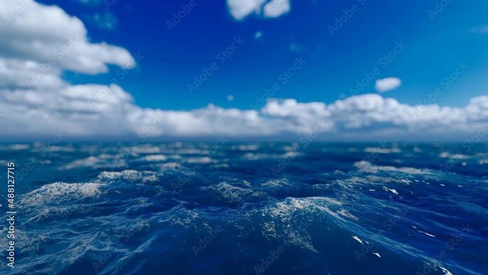 The sea was rolling
