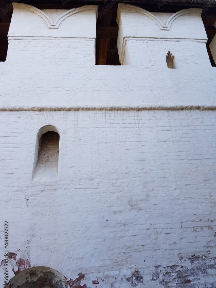 White walls of a medieval fortress