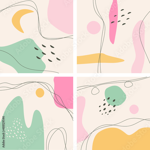 gentle background abstraction spots and smooth lines
