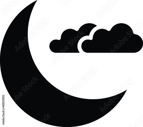 Crescent Moon Icon Style