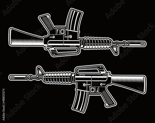  M16 rifle vetor illustration