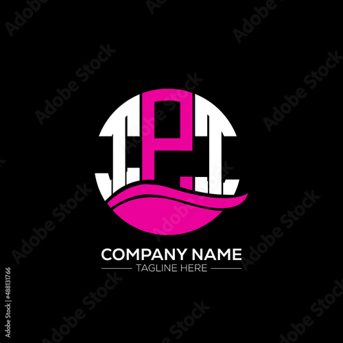 TPT logo monogram isolated on circle element design template, TPT letter logo design on black background. TPT creative initials letter logo concept.  TPT letter design.