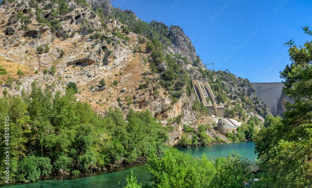 Oymapinar Dam in Manavgat, Turkey