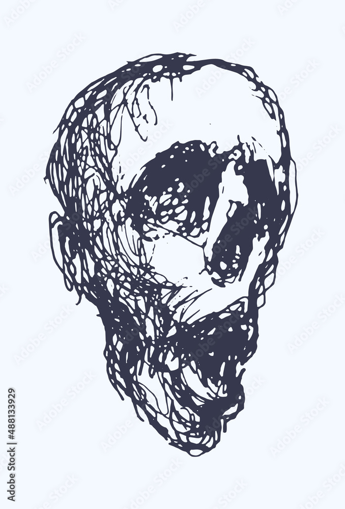 Zombie. Hand drawn. Element for your design. Vector illustration Zombie. Hand drawn. Element for your design. Vector illustration