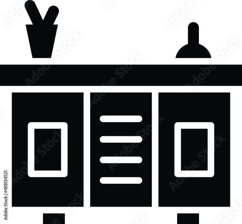 Counter Desk Icon Style