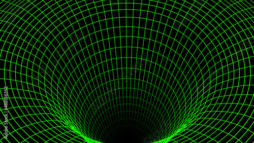 Background 3D with green ne...