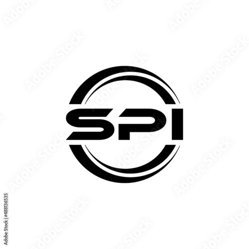 SPI letter logo design with white background in illustrator, vector logo modern alphabet font overlap style. calligraphy designs for logo, Poster, Invitation, etc.