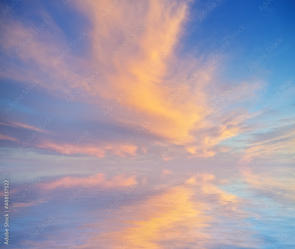 Sky background on sunset