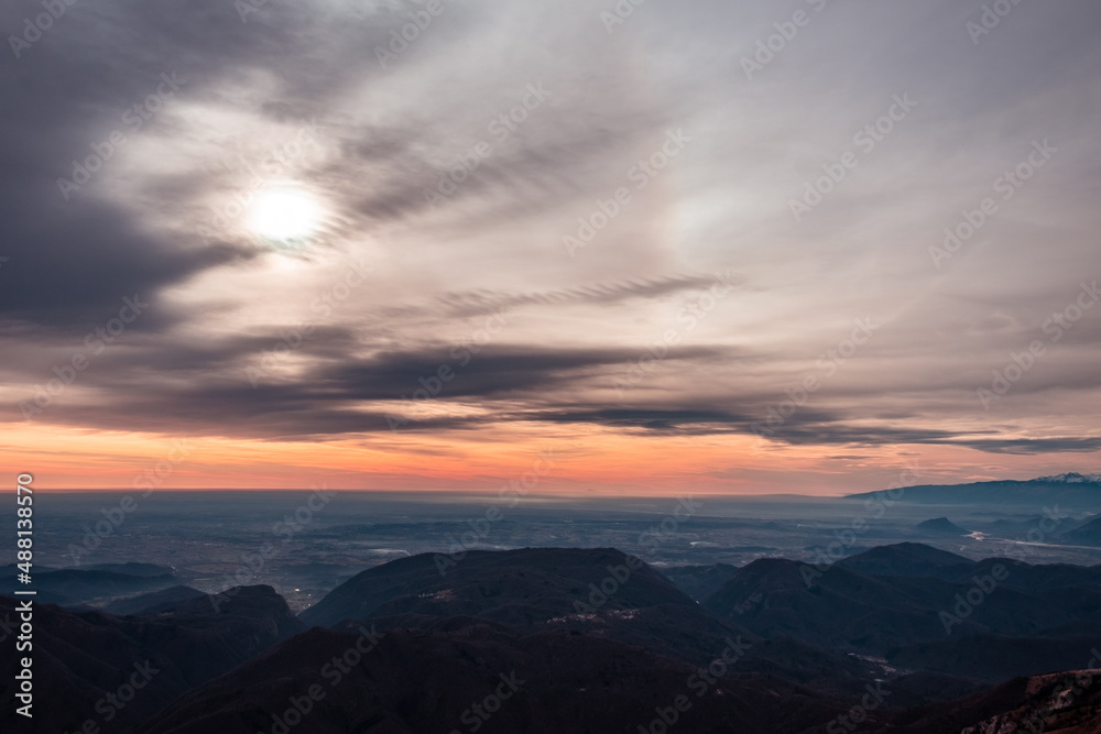 Fototapeta premium Panorama from the alpine peak