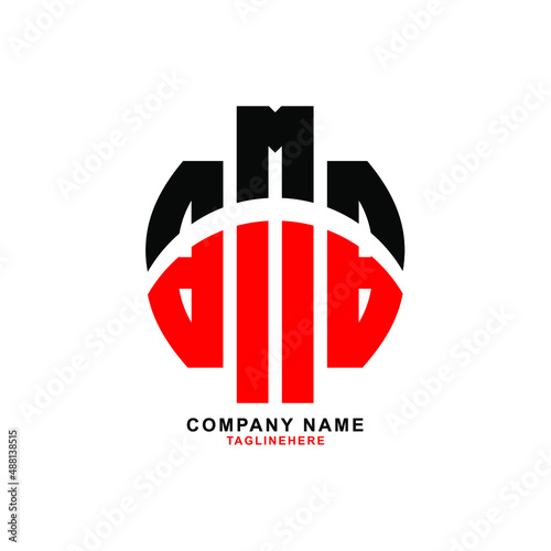 BMB letter design. BMB letter logo design with white background. BMB creative letter logo with two colors.
 photo