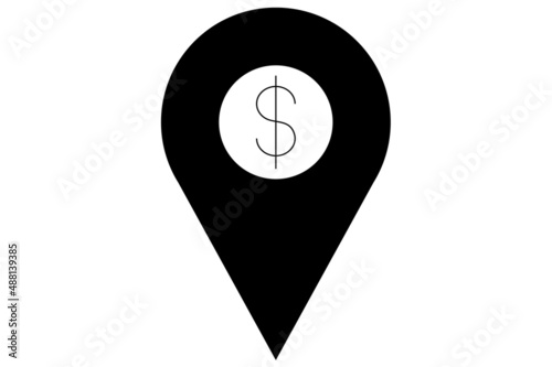 Location Pin Isolated Vector Illustration which can be easily modified or edit