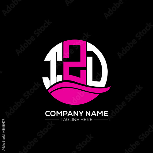 TZD logo monogram isolated on circle element design template, TZD letter logo design on black background.TZD creative initials letter logo concept.  TZD letter design. photo