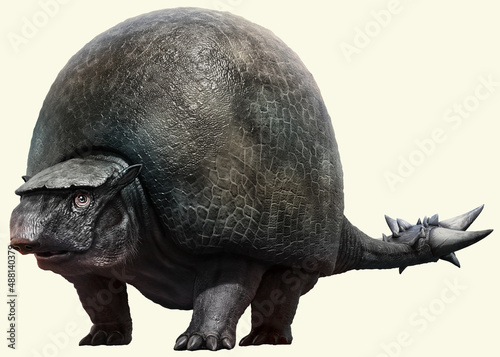 Doedicurus from the Holocene era 3D illustration photo