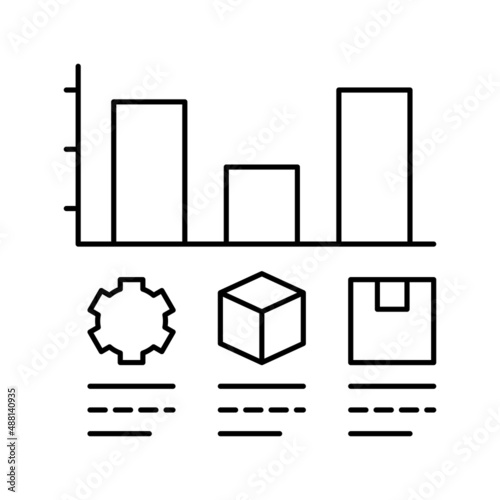 analyzing internet marketing line icon vector illustration