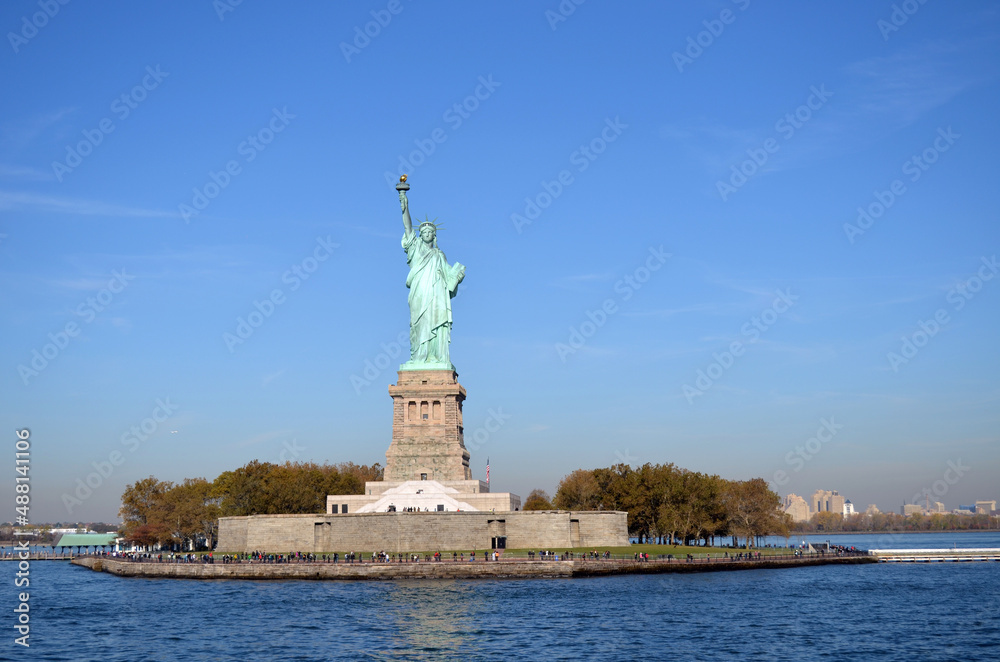 New York, Statue Liberté sur ile New York, Statue Liberté sur ile