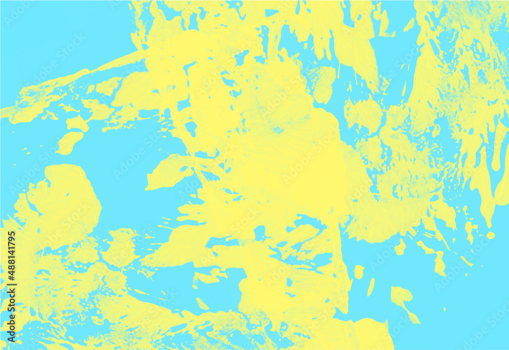Blue yellow grunge background. Vector illustration