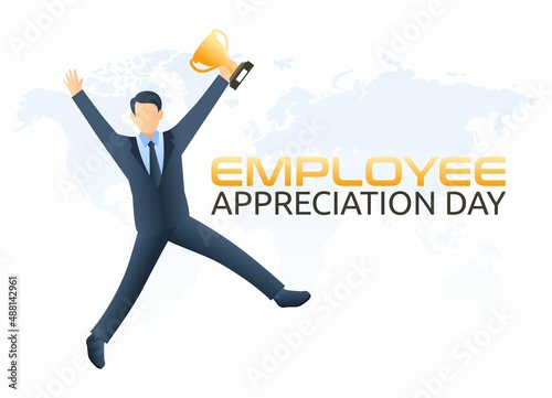 vector graphic of employee appreciation day good for employee appreciation day celebration. flat design. flyer design.flat illustration.