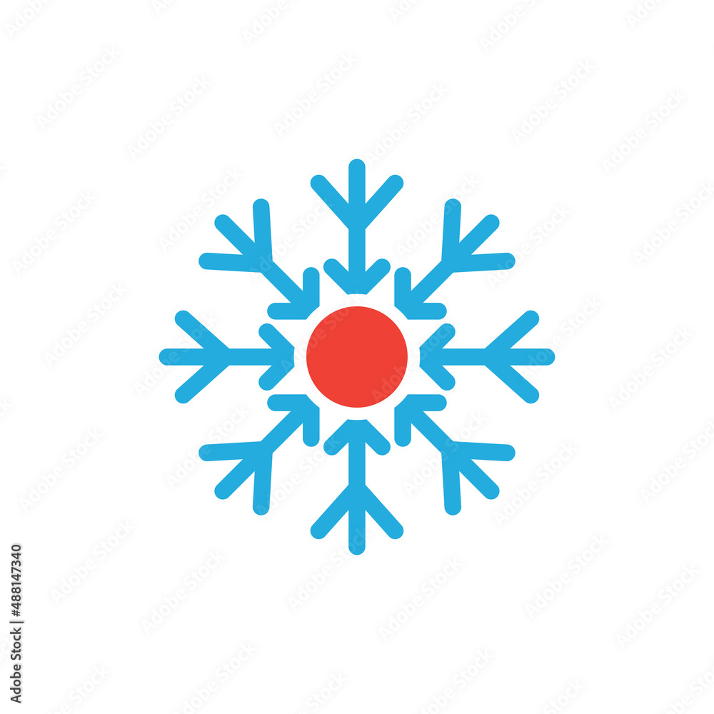 hot and cold icon design template vector
