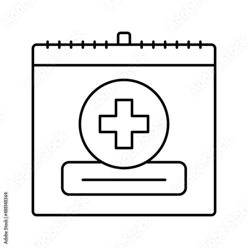 world red cross day line icon vector illustration