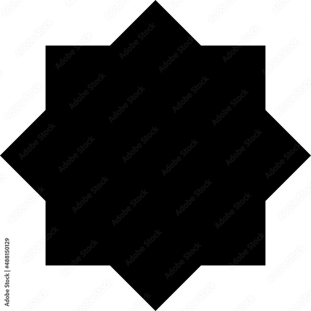 Geometric Decoration Star or Sun Symbol. Vector Image. Geometric Decoration Star or Sun Symbol. Vector Image.