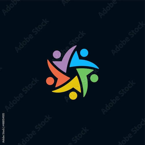 People Logo Design. Global Community Logo Icon Elements Template. Community human Logo template vector. Abstract Community logo. Social Networking Logo Designs.