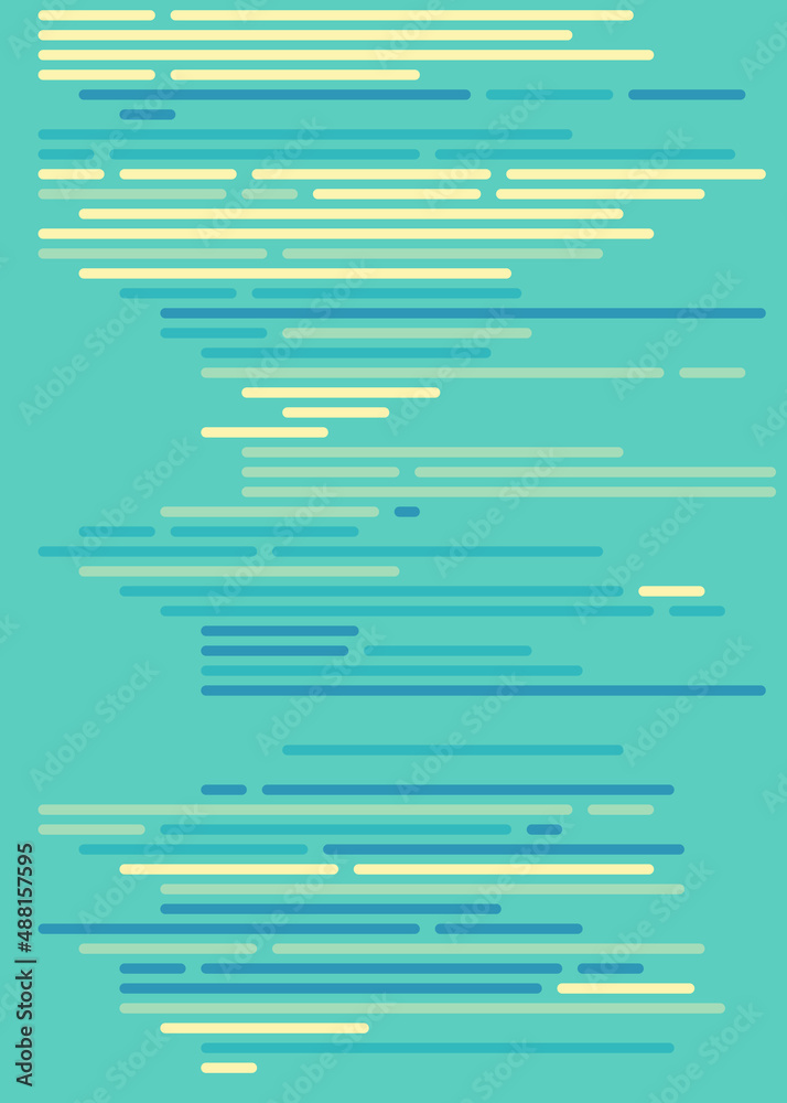 Code on screen vector illustration, flat cartoon coding lines simulation Code on screen vector illustration, flat cartoon coding lines simulation