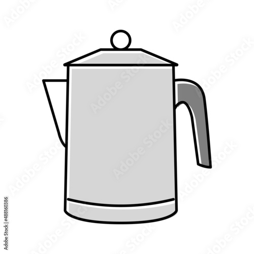 percolator coffee make equipment color icon vector illustration