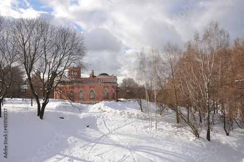 Ancient beautiful architecture. View, wallpaper, texture, background, travel, brick, winter, snow