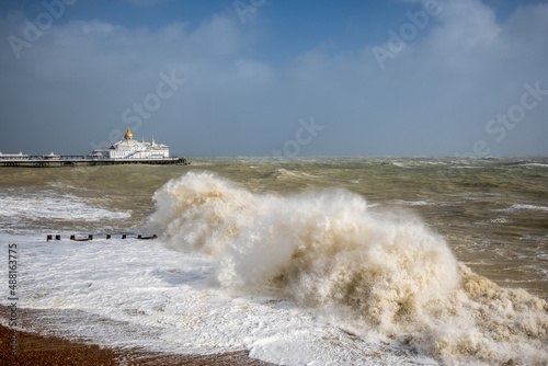 Storm Eunice at Eastbourne photo