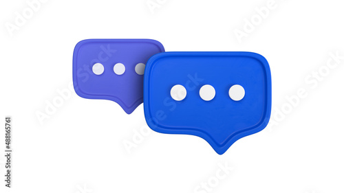 Blue chat bubbles. Concept of social media messages. © Attant