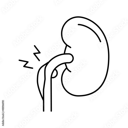 nephritic syndrome line icon vector illustration