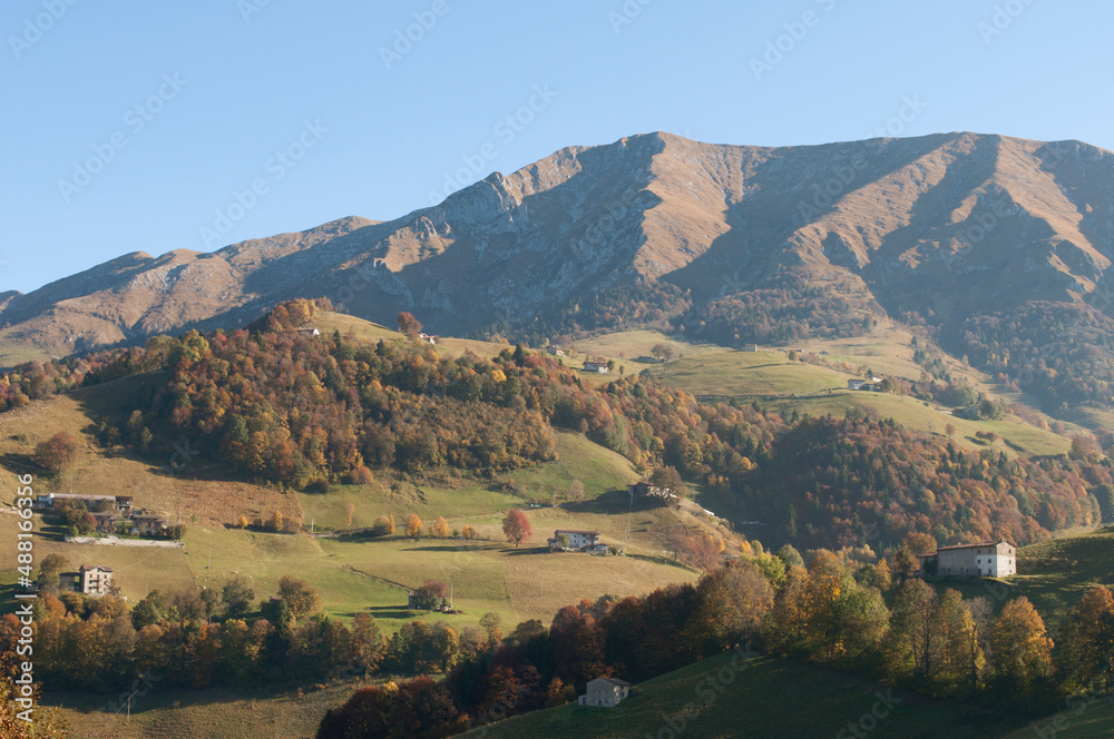 Autumnal Mountain Landscape. Italian Alps