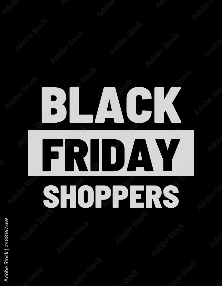 Black Friday Shoppers Typography T-shirt
