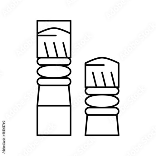 bullets for pneumatic weapon line icon vector illustration