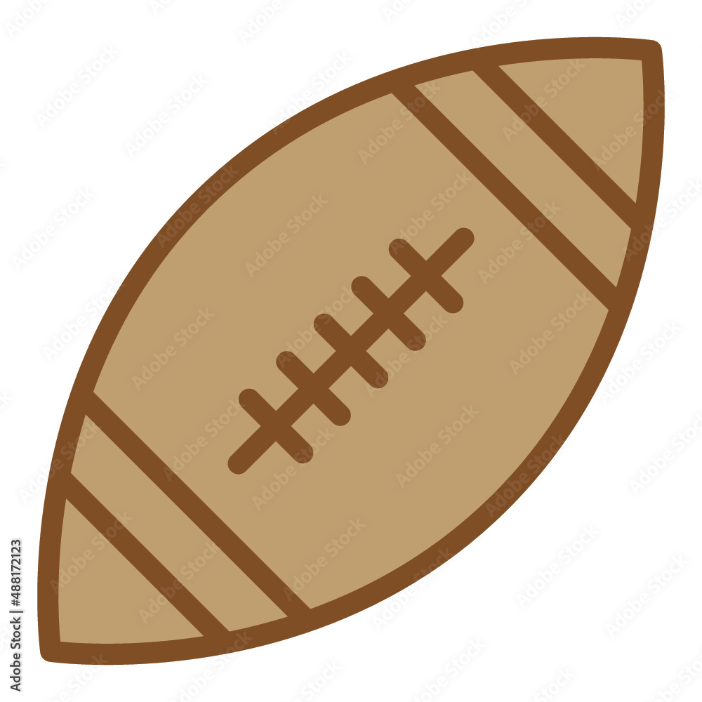 Illustration of Rugby ball design icon Illustration of Rugby ball design icon