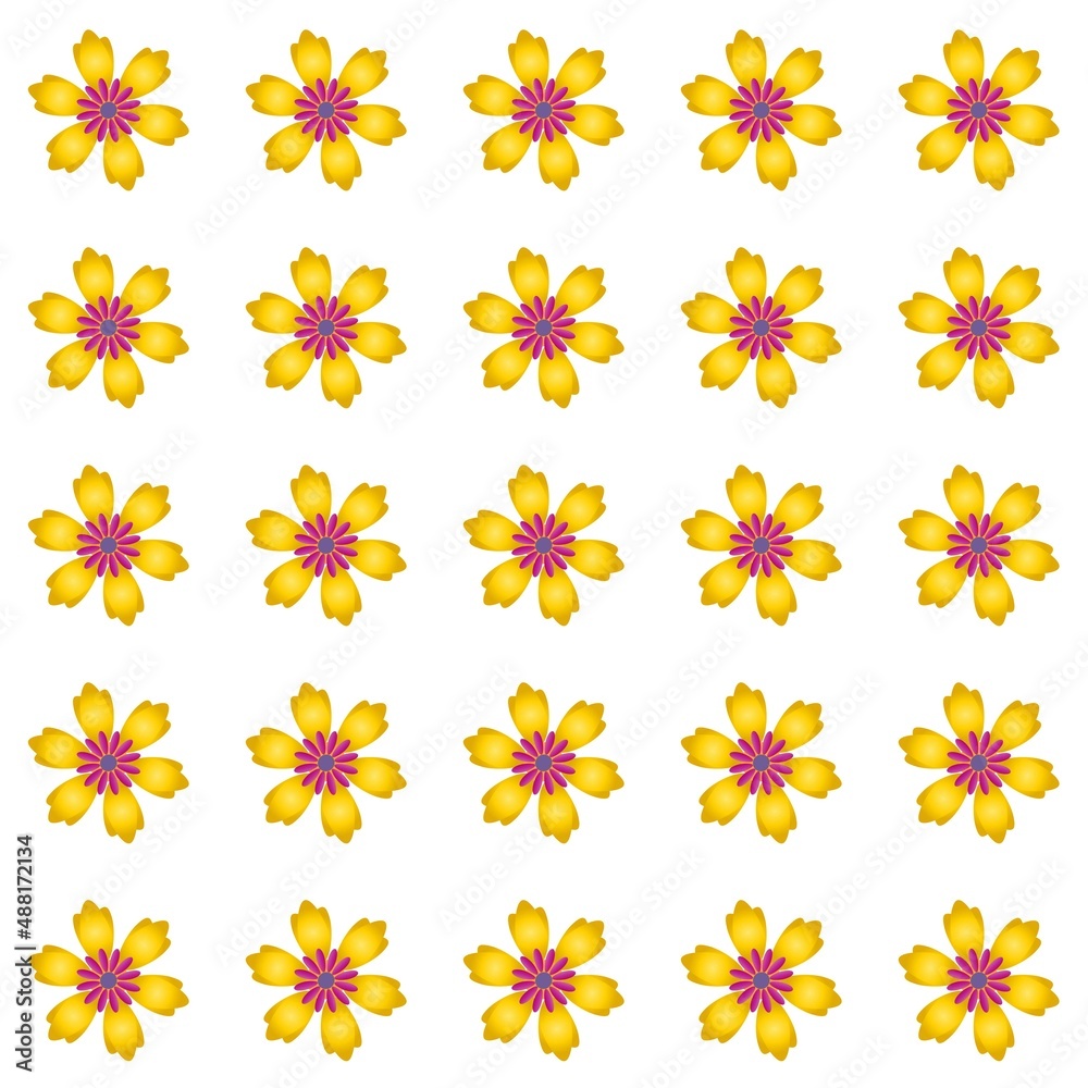 Colored Flowers Pattern Colored Flowers Pattern